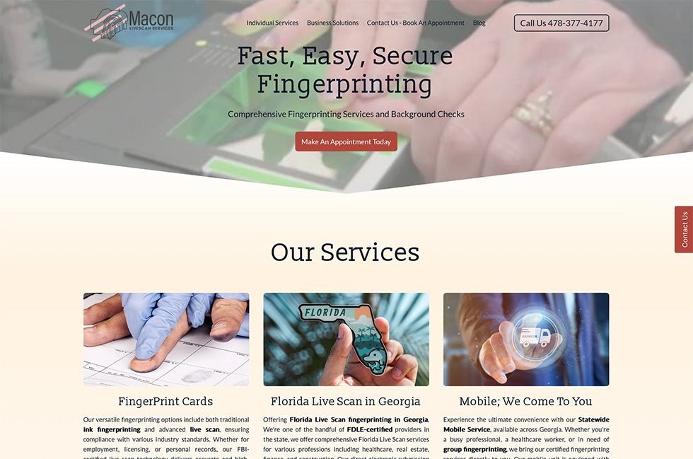 Macon Live services - Macon Fingerprint